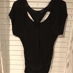 Open Back Black T-shirt